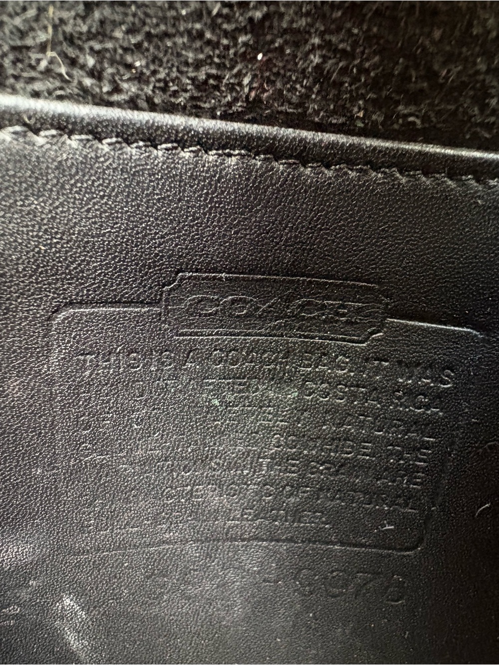 COACH Vintage Sidepack Black Leather Crossbody Shoulder Bag Handbag Purse 9978 - Picture 10 of 12